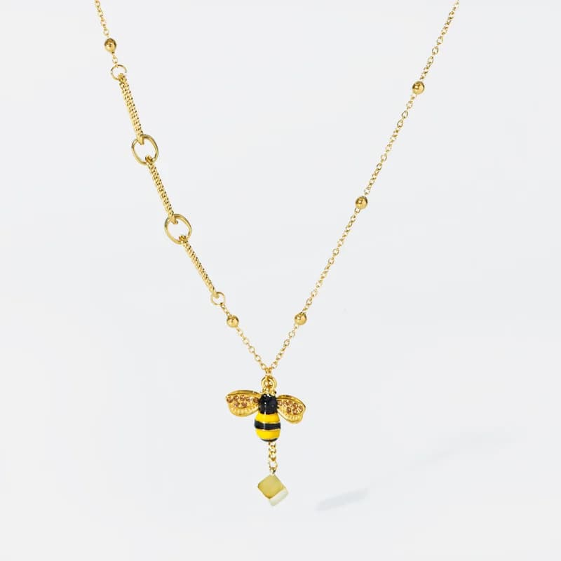 Bie-vedheng clavicle-kjede halskjede