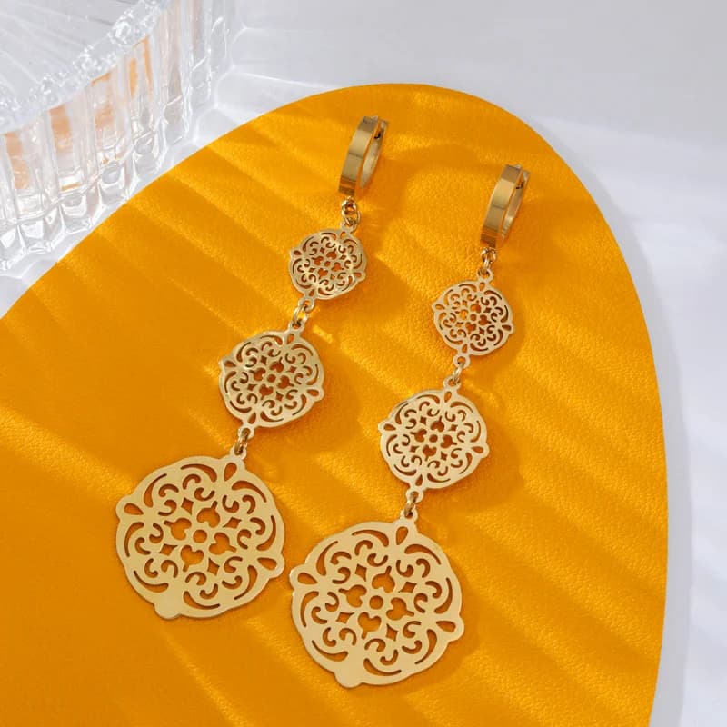 Feather Dream Catcher Dangle Earrings