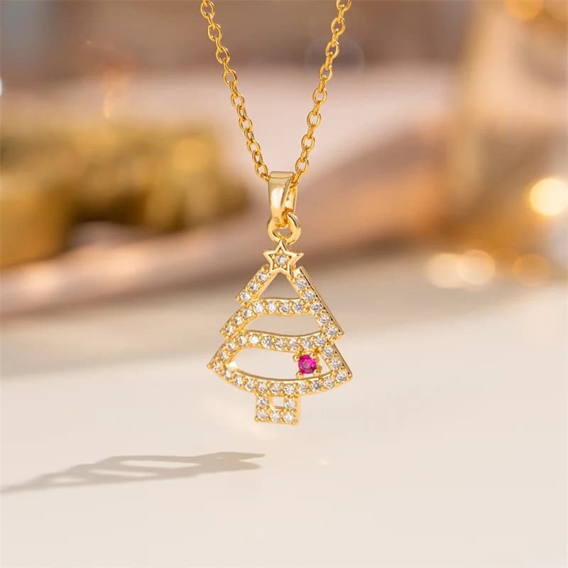 Snowflake Cubic Zirconia Pendant Necklace