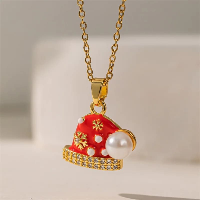 Christmas Stocking Pendant Necklace