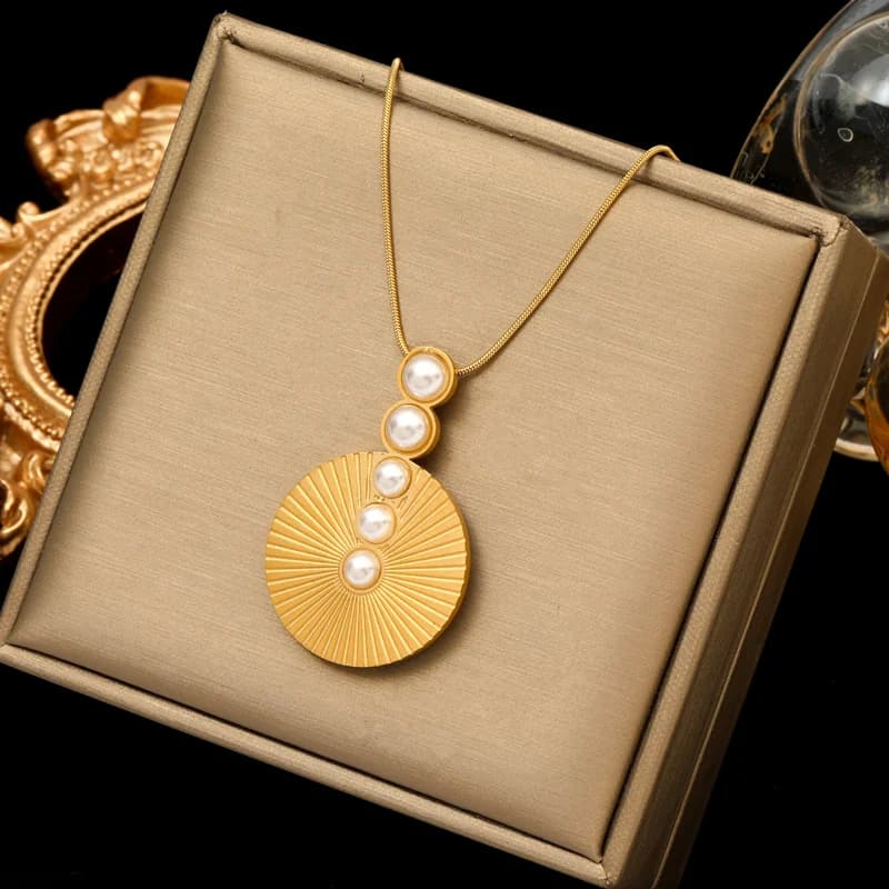 Stainless Steel Solid Bead Ball Choker Necklace