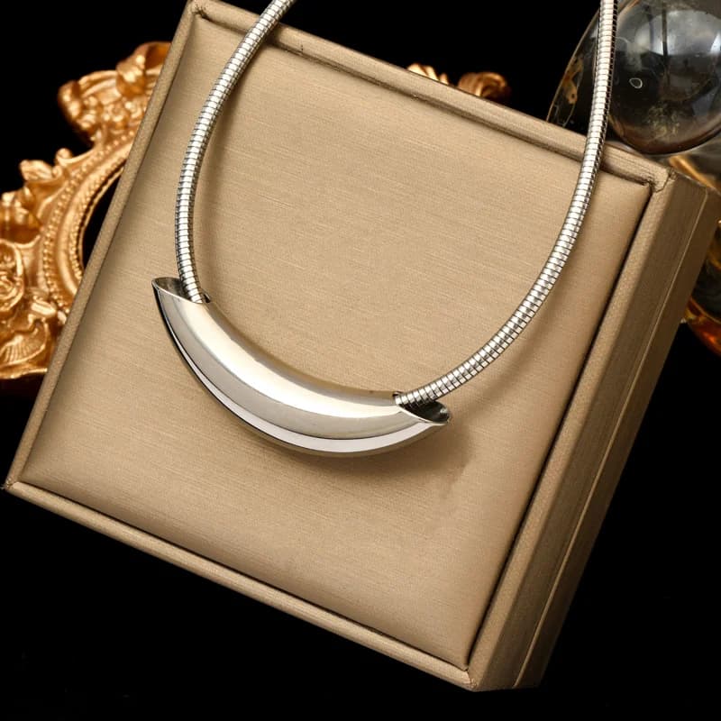 Stainless Steel Solid Bead Ball Choker Necklace