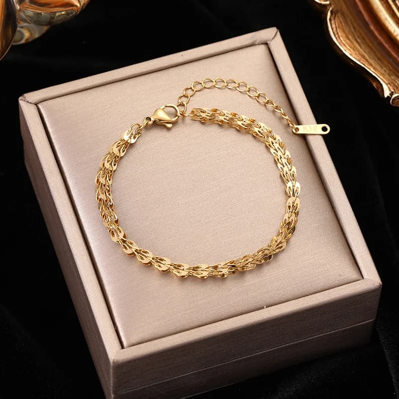 Light Metal Chain Bracelet Bangle for Women