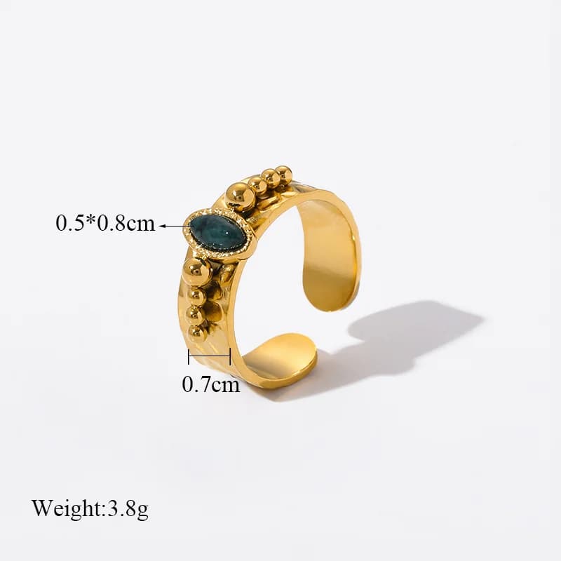 Justerbar retro ring i rustfritt stål for kvinner